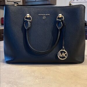 Michael Kors Black Satchel with Gold Accents